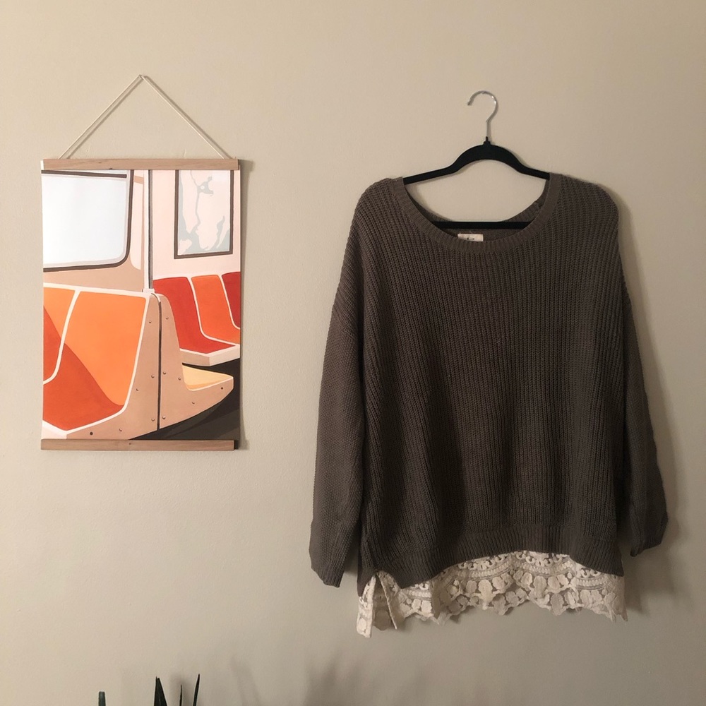 Olive Pullover from Urban Outfitters (Pins and Needles)